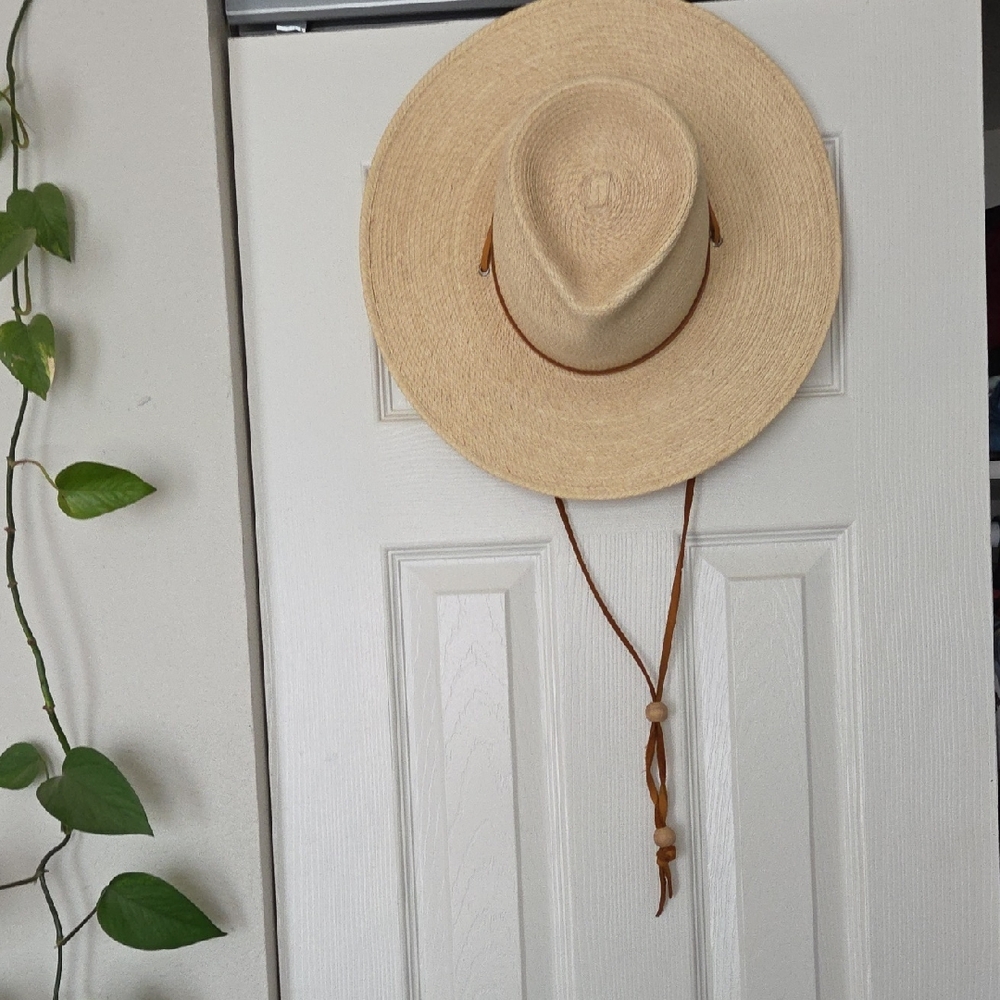 Del Sol Natural Straw Wide-Brim Hat